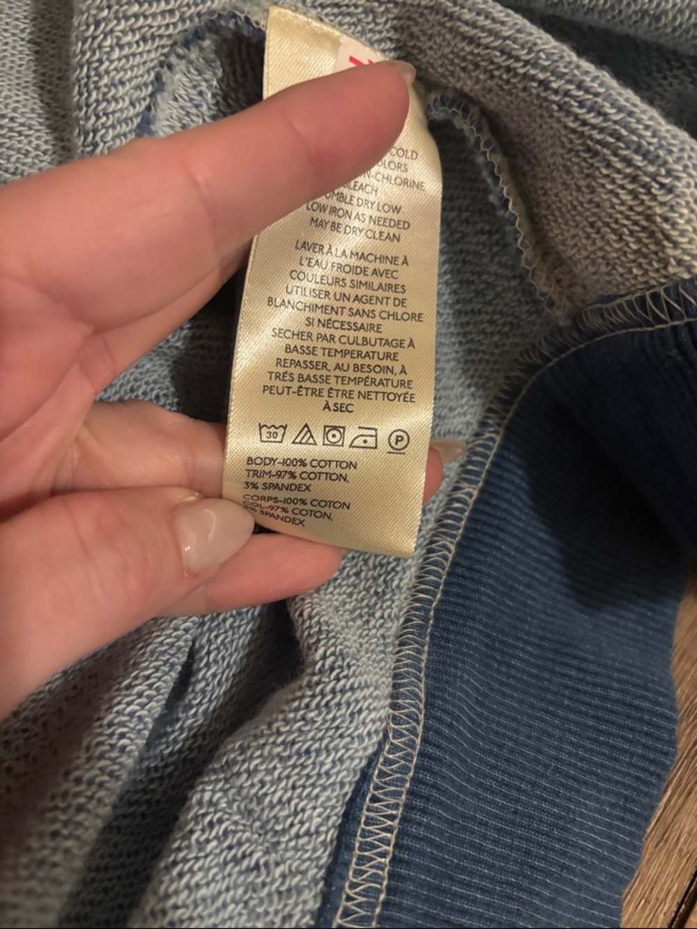 We The Free Wild Blues Hoodie - Casual Light/Dark Blue- Size Large - Picture 8 of 9